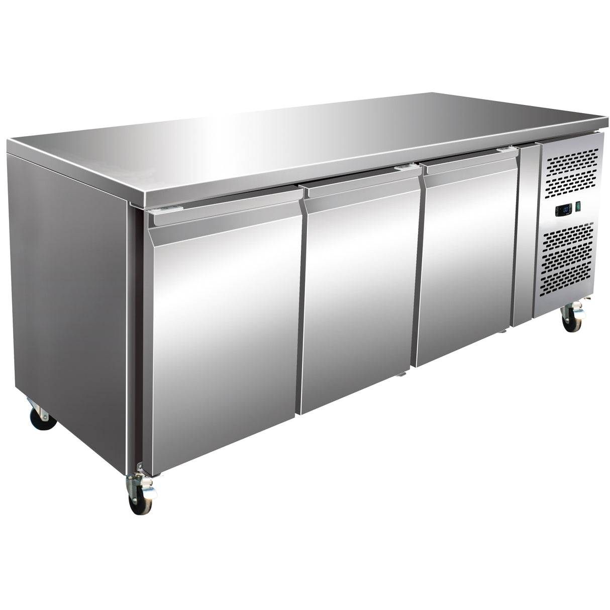 Commercial Freezer Counter Ventilated 3 Doors Depth 600mm | Thsnack3100 Bt