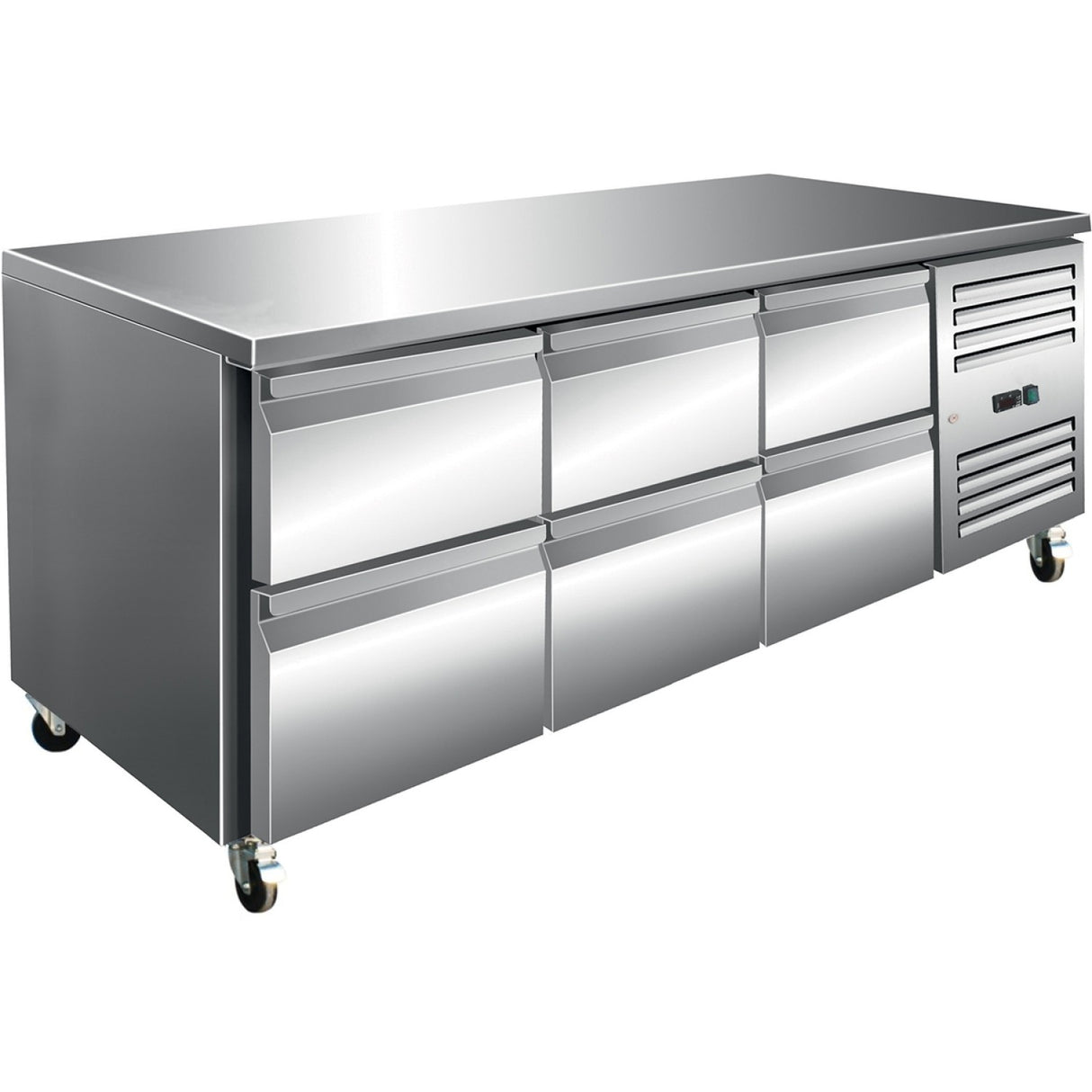 Commercial Refrigerated Counter 6 Drawers Depth 700mm | Thp3160 Tn