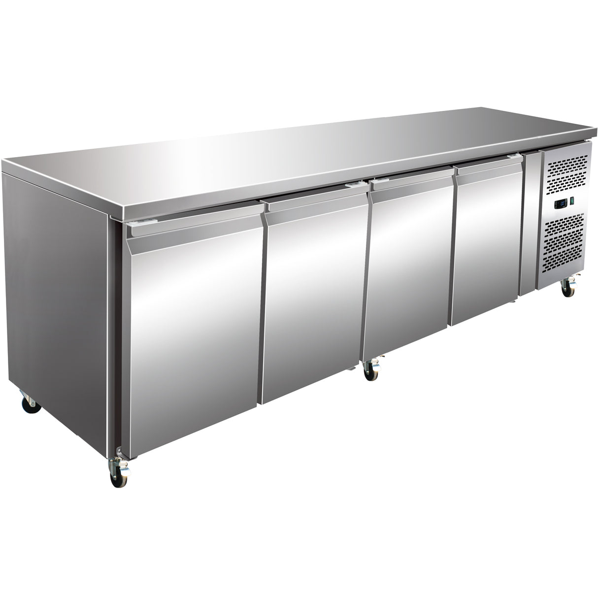 Commercial Freezer Counter Ventilated 4 Doors Depth 600mm | Thsnack4100 Bt