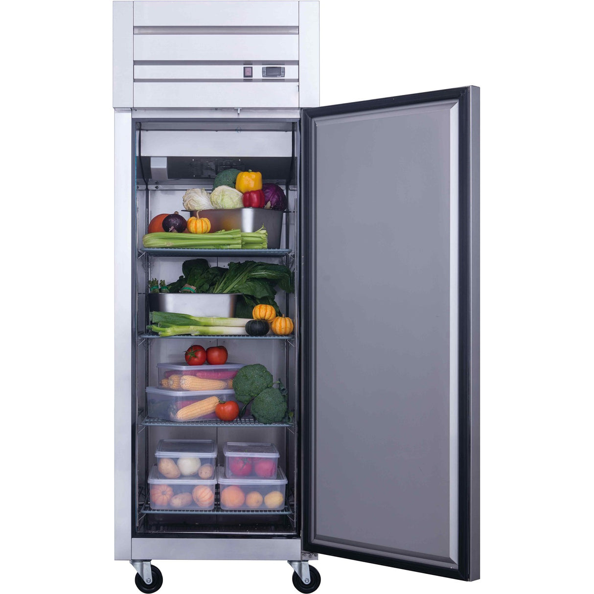 600lt Commercial Upright Refrigerator Single Door Stainless Steel | Gn70 Ar