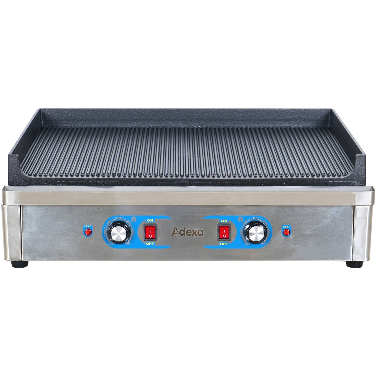 Professional Grill Electric 2 Zones 4.6k W Ribbed Cast Iron Top | Gp7050 Ew