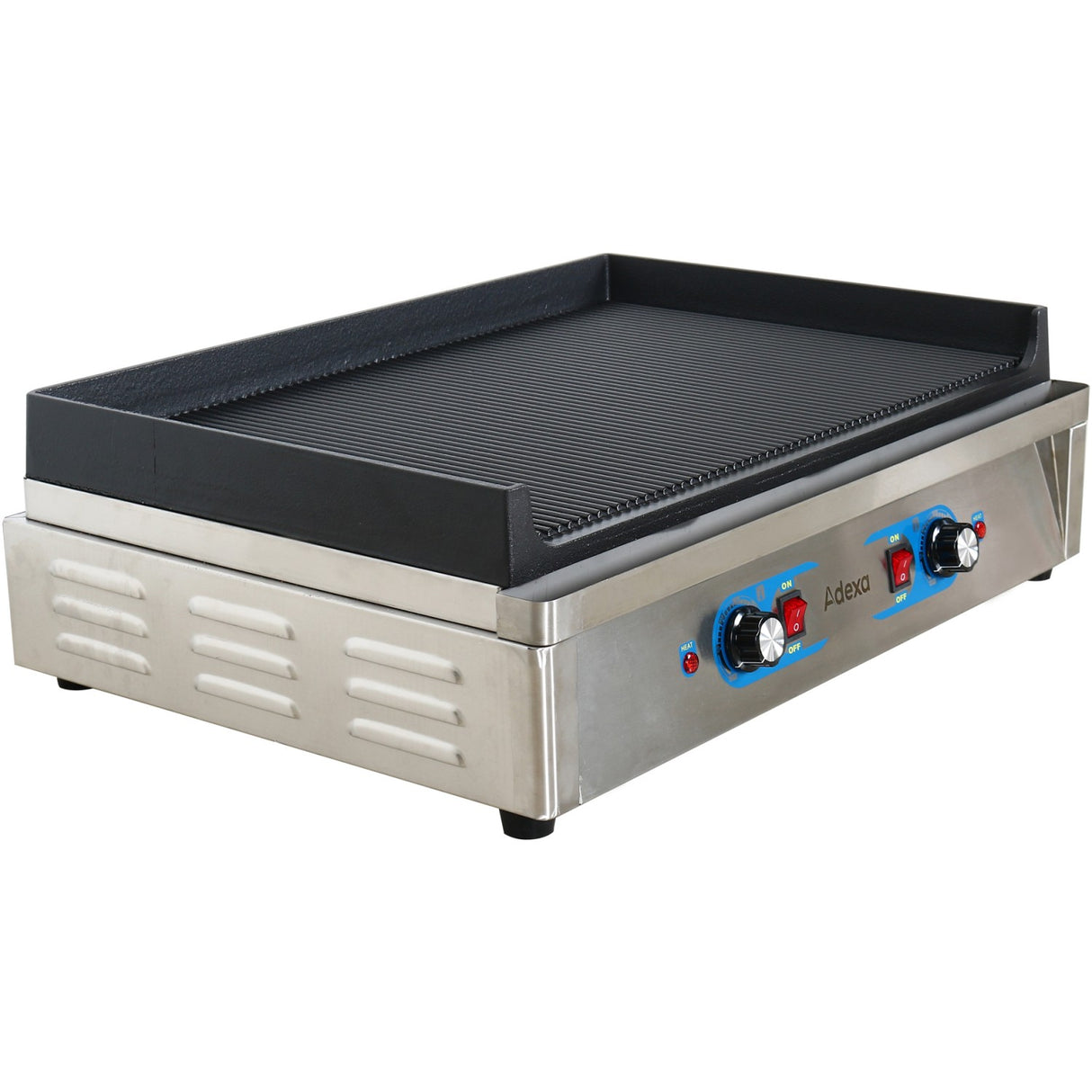Professional Grill Electric 2 Zones 4.6k W Ribbed Cast Iron Top | Gp7050 Ew