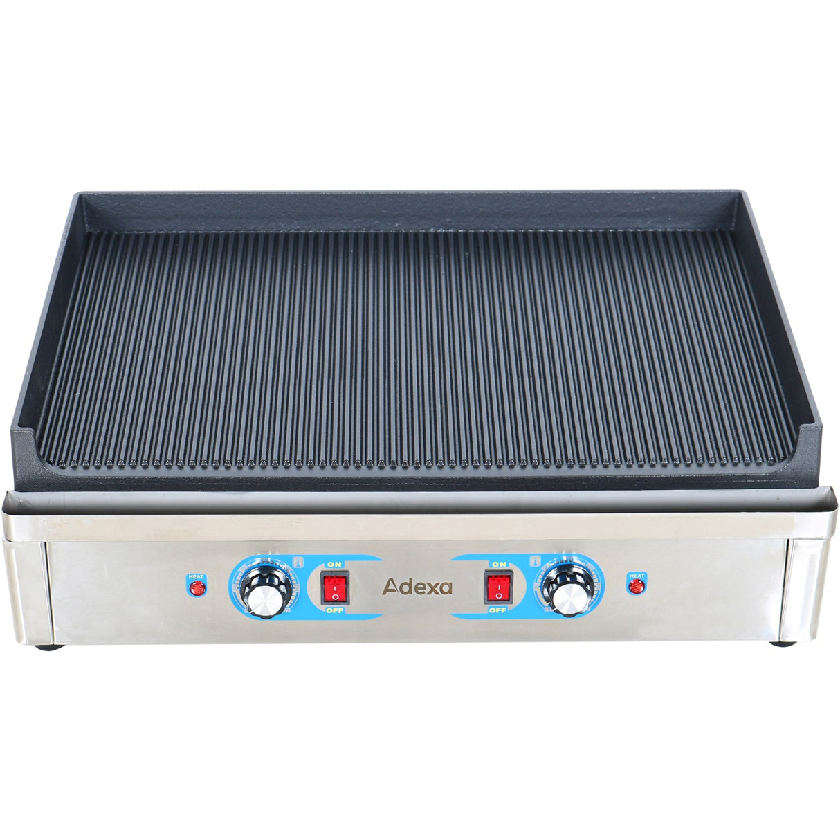 Professional Grill Electric 2 Zones 4.6k W Ribbed Cast Iron Top | Gp7050 Ew
