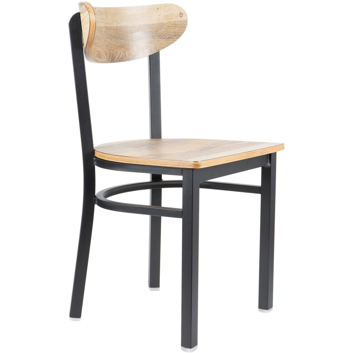 Black Steel Chair With Driftwood Seat &Amp; Driftwood Back | Gs65 Vdriftwoodseatdriftwoodback