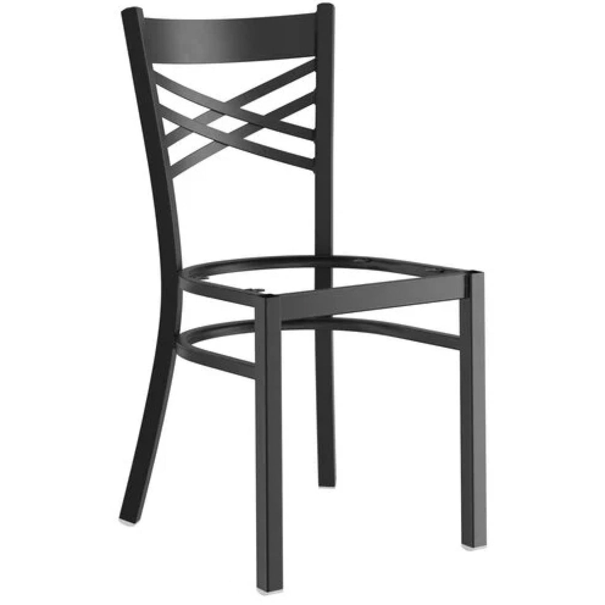 Black Steel Cross Back Chair | Gs6 F0 Bframeblack