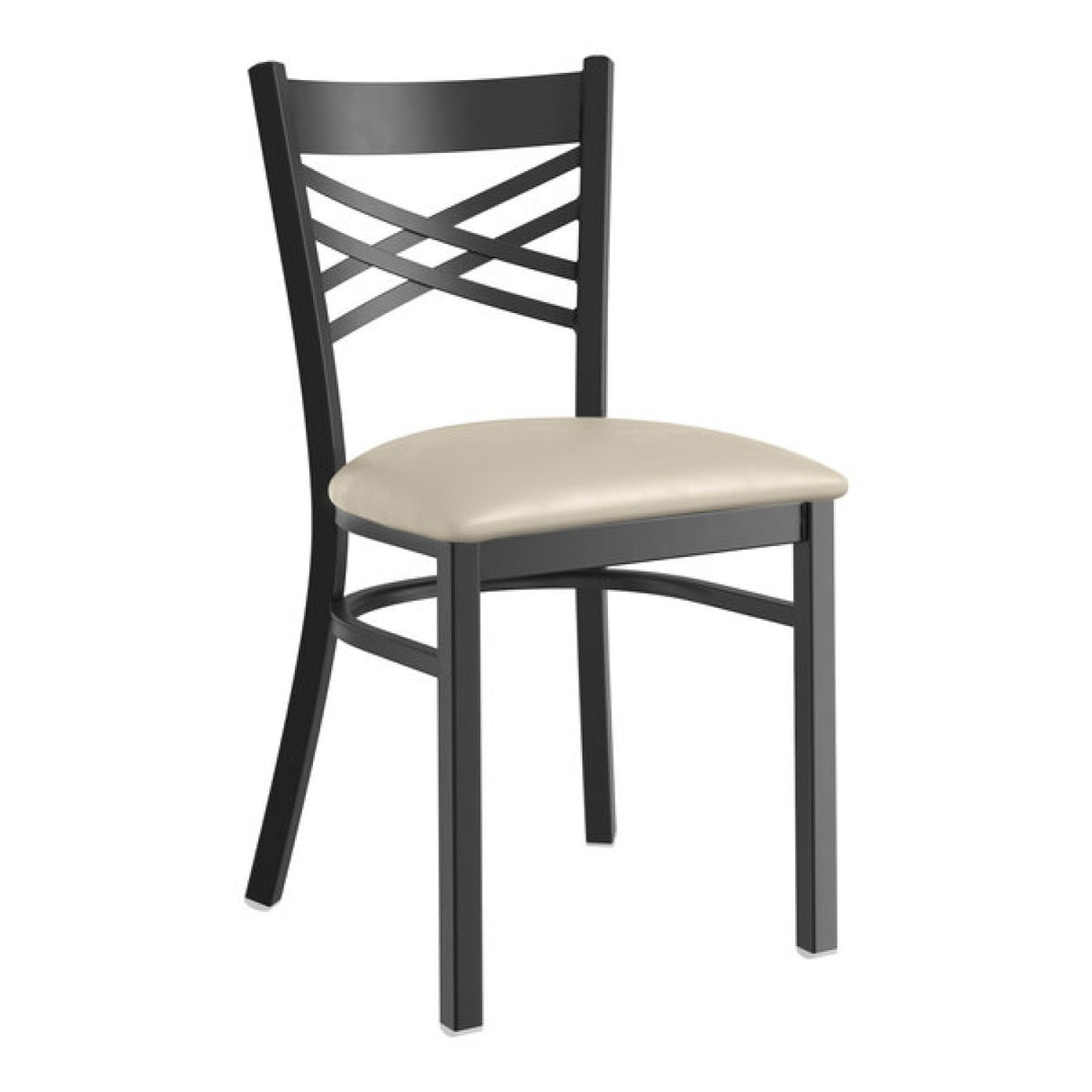 Black Steel Cross Back Chair | Gs6 F0 Bframeblack