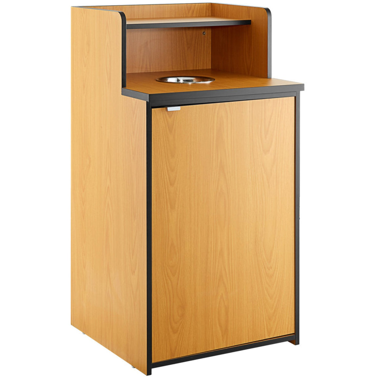 Waste Bin Enclosure Cabinet With Drop Hole And Tray Shelf 625x605x1210mm Natural | Gslj0003 N