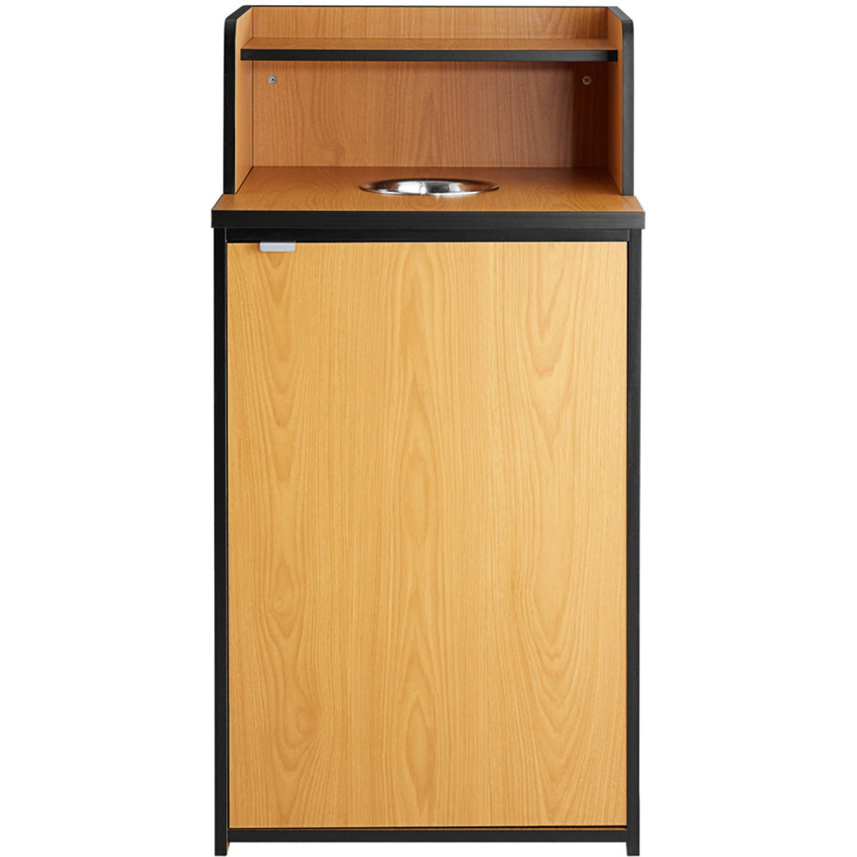 Waste Bin Enclosure Cabinet With Drop Hole And Tray Shelf 625x605x1210mm Natural | Gslj0003 N