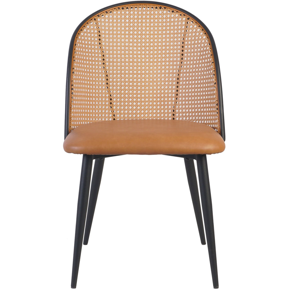Bistro Rattan Chair With Black Vinyl Seat Round Back | Gsm1023 Black