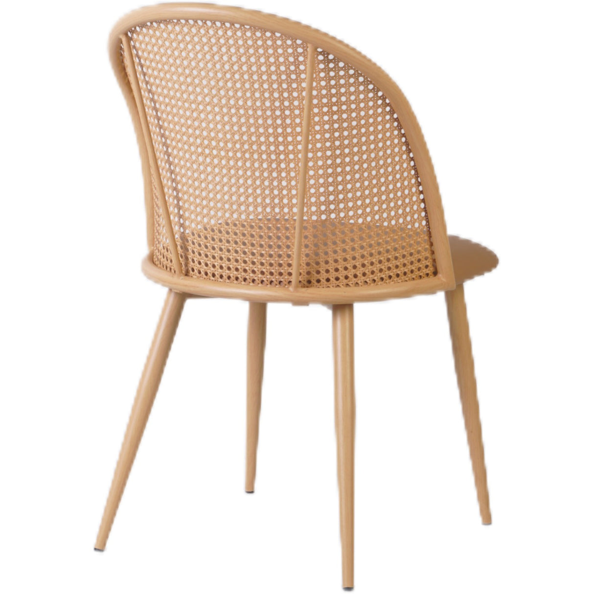 Bistro Rattan Chair With Brown Vinyl Seat Round Back | Gsm1023 Natural