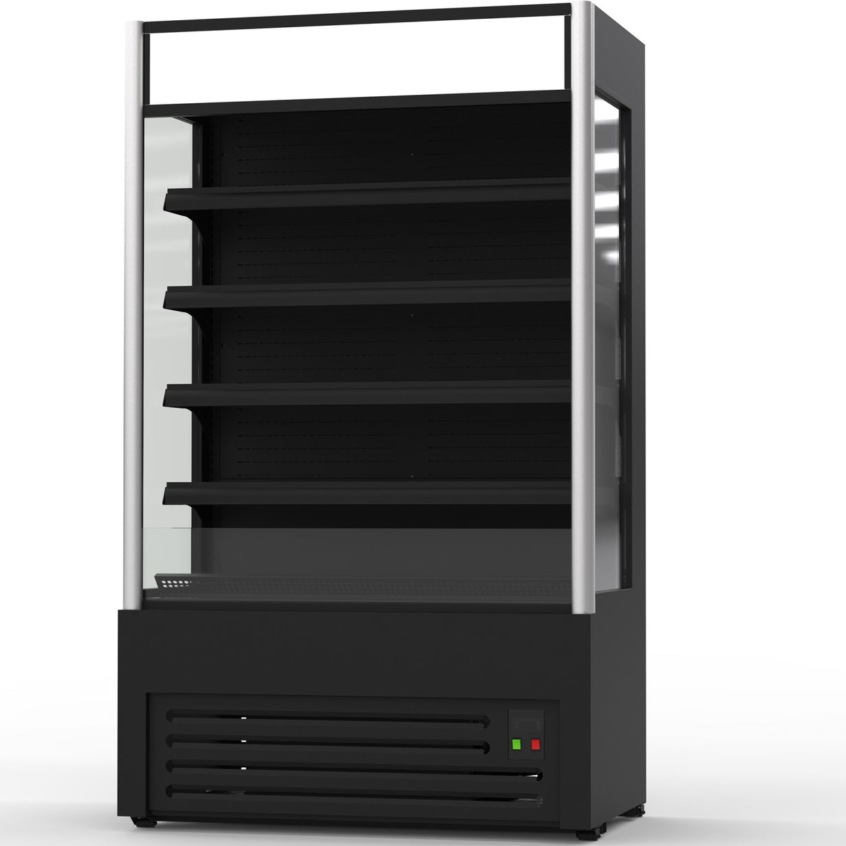 Wall Cabinet Multi Deck Refrigerator 420 Litres Curved Front Black 1200x720x2020mm | Gto31200