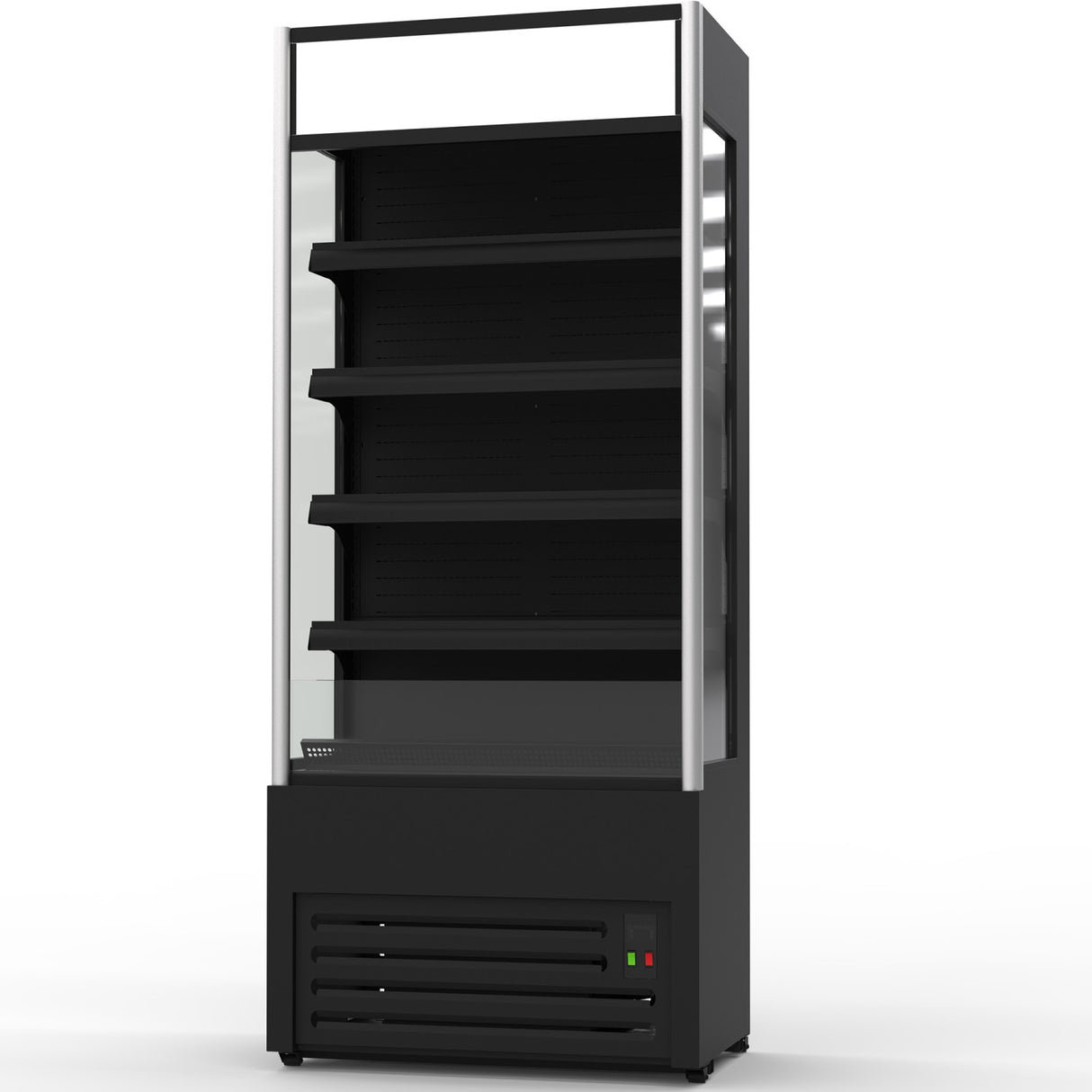 Wall Cabinet Multi Deck Refrigerator 230 Litres Curved Front Black 700x720x2020mm | Gto3700