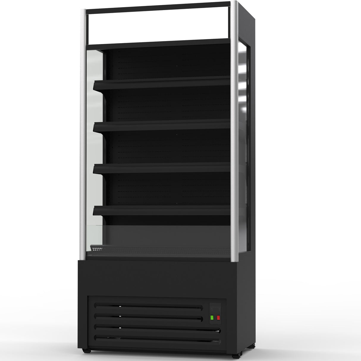 Wall Cabinet Multi Deck Refrigerator 300 Litres Curved Front Black 900x720x2020mm | Gto3900