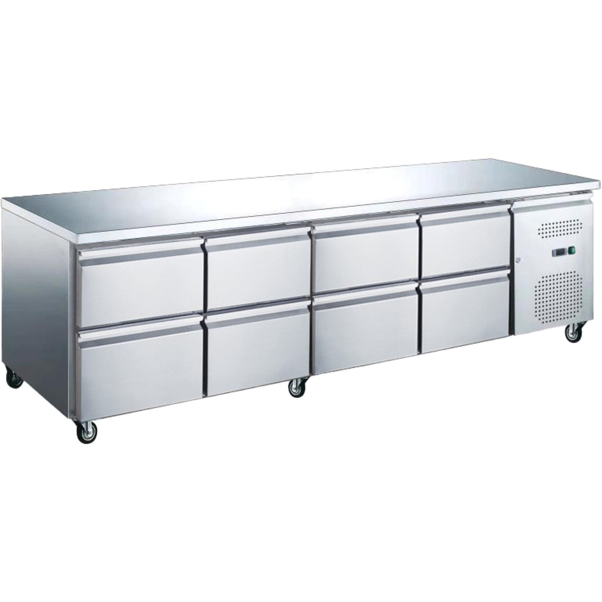 Commercial Refrigerated Counter 8 Drawers Gn1/1 2000x700x650mm | Gxx624