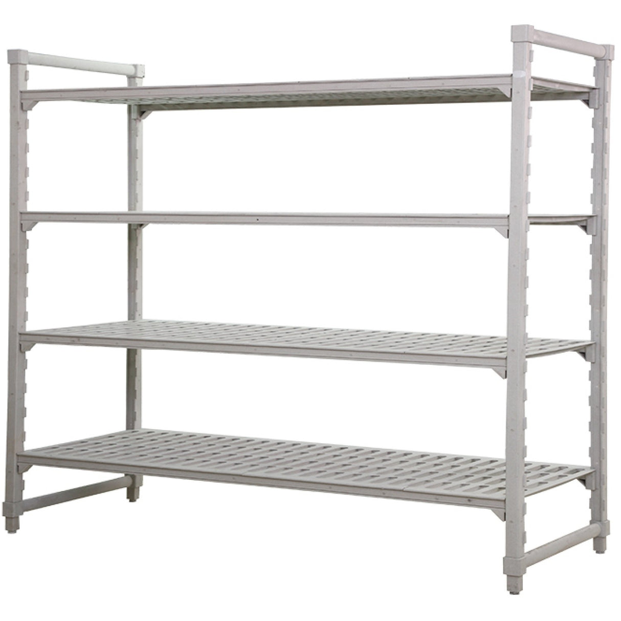 Multifunction 4 Tier Shelving Unit Grey Polypropylene (Pp) 1520×357×1796mm | Gzfh1506
