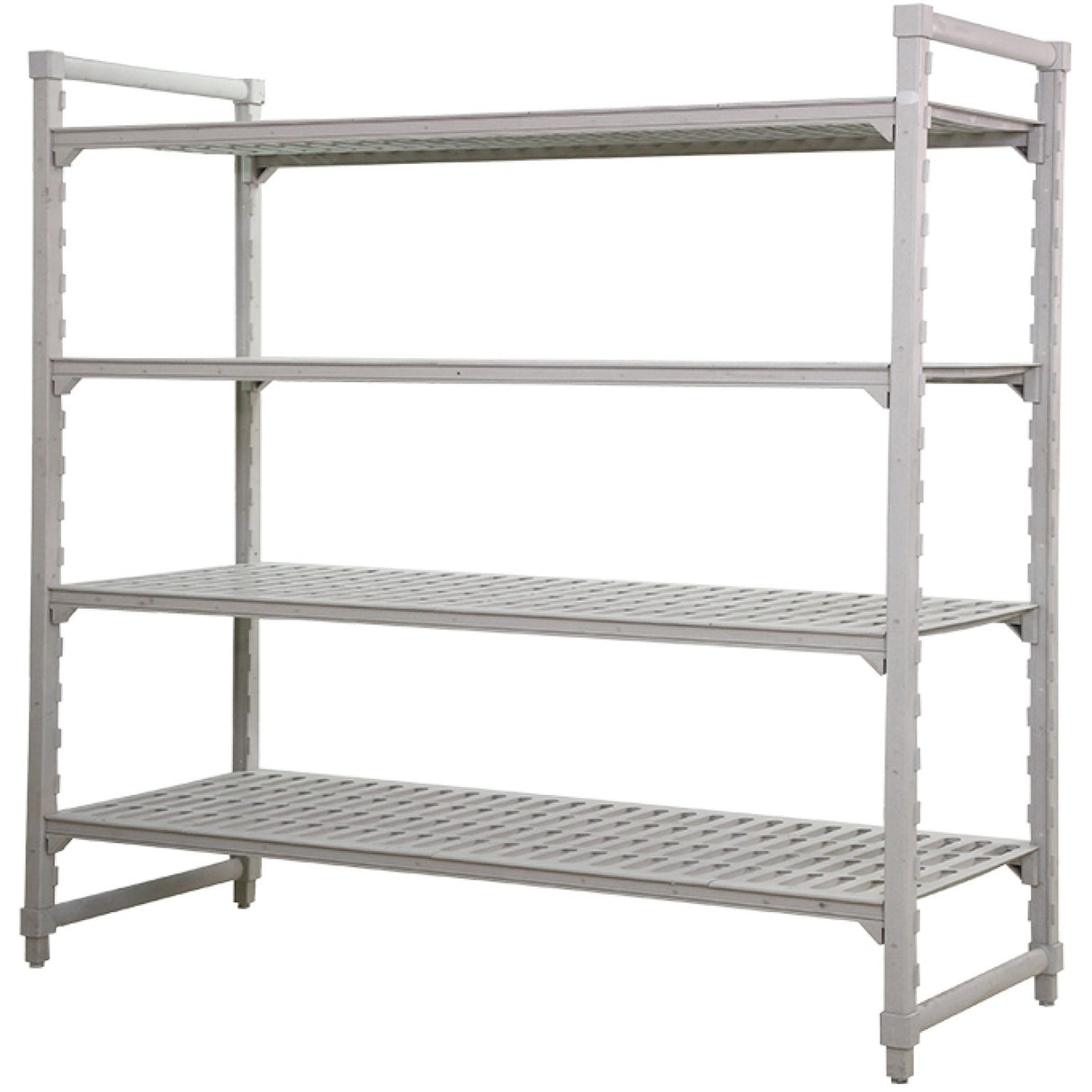 Multifunction 4 Tier Shelving Unit Grey Polypropylene (Pp) 1520×460×1796mm | Gzfh1512