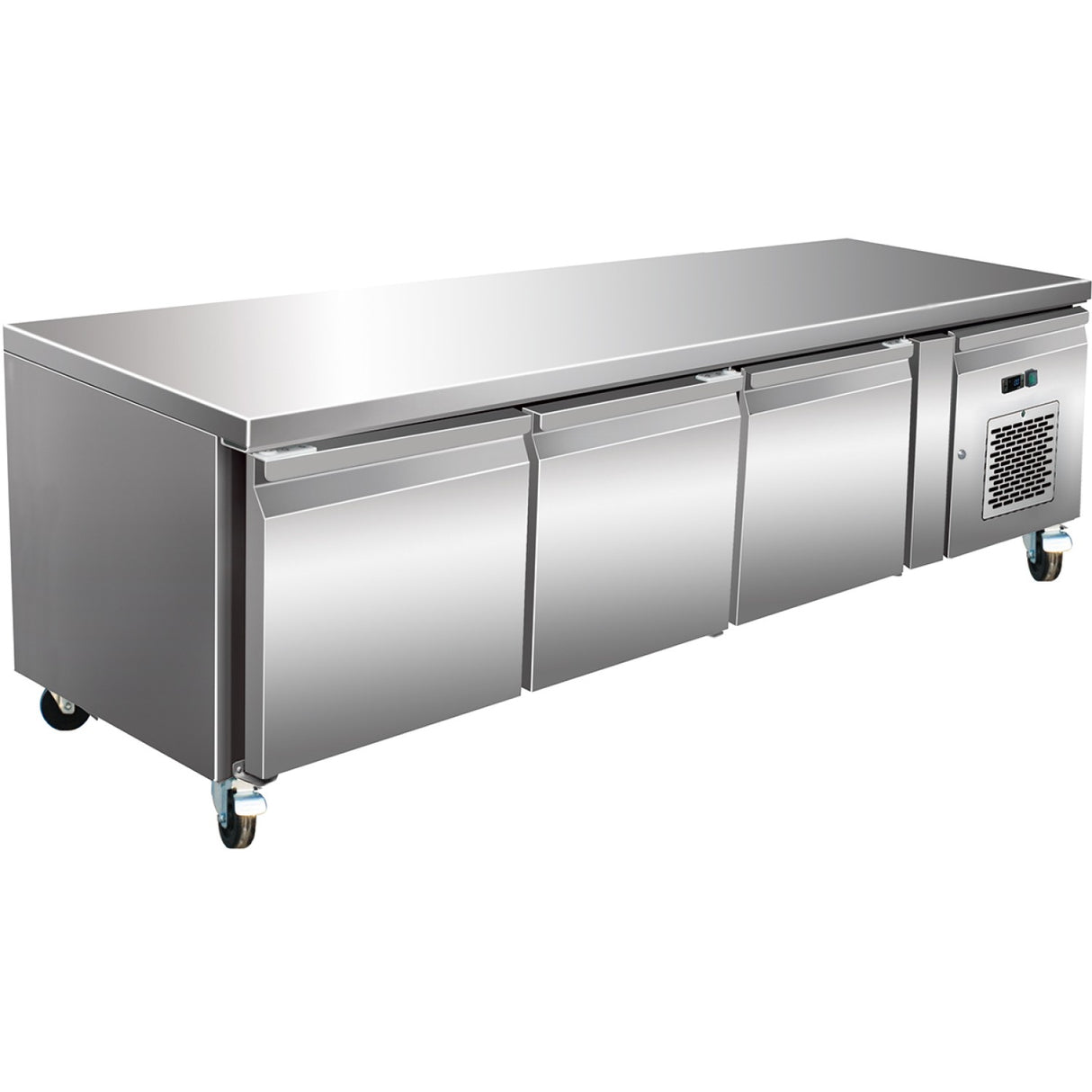 Professional Low Refrigerated Counter / Chef Base 3 Doors 1795x700x650mm | Thp3100 Tn650 H
