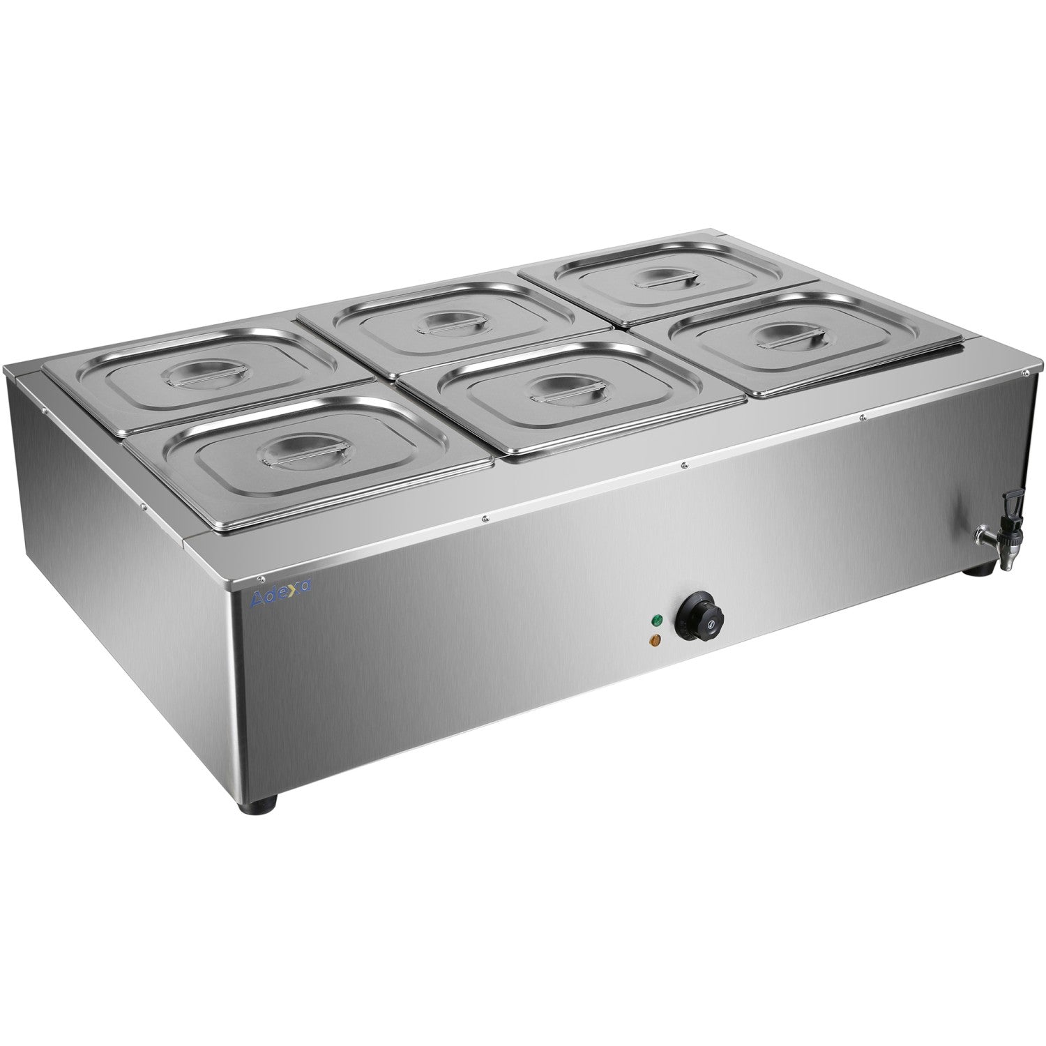 Commercial Electric Bain Marie 6x Gn1/2 3000 W Countertop 1080x750x275mm | Hb1080