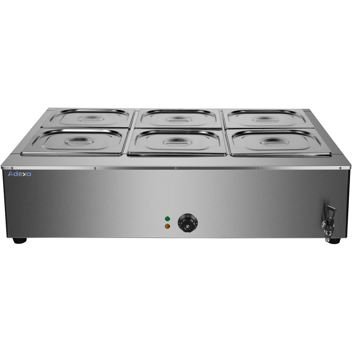 Commercial Electric Bain Marie 6x Gn1/2 3000 W Countertop 1080x750x275mm | Hb1080