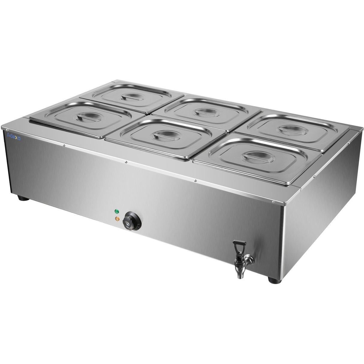 Commercial Electric Bain Marie 6x Gn1/2 3000 W Countertop 1080x750x275mm | Hb1080