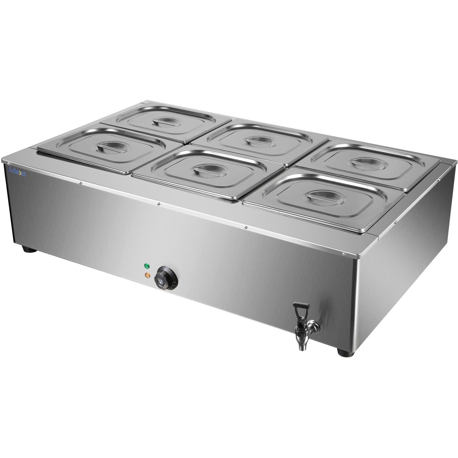 Commercial Electric Bain Marie 6x Gn1/2 3000 W Countertop 1080x750x275mm | Hb1080