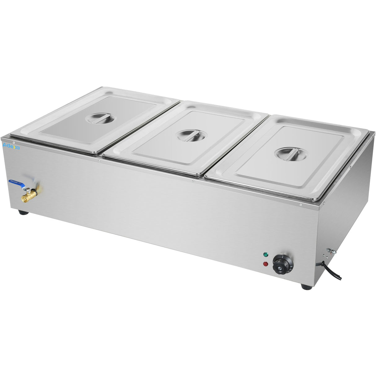 Commercial Xl Bain Marie With Drain Tap 3x Gn1/1 1040x560x280mm | Hb3 Xl