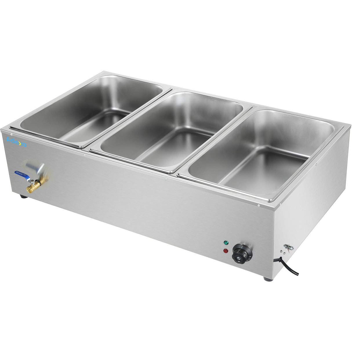 Commercial Xl Bain Marie With Drain Tap 3x Gn1/1 1040x560x280mm | Hb3 Xl