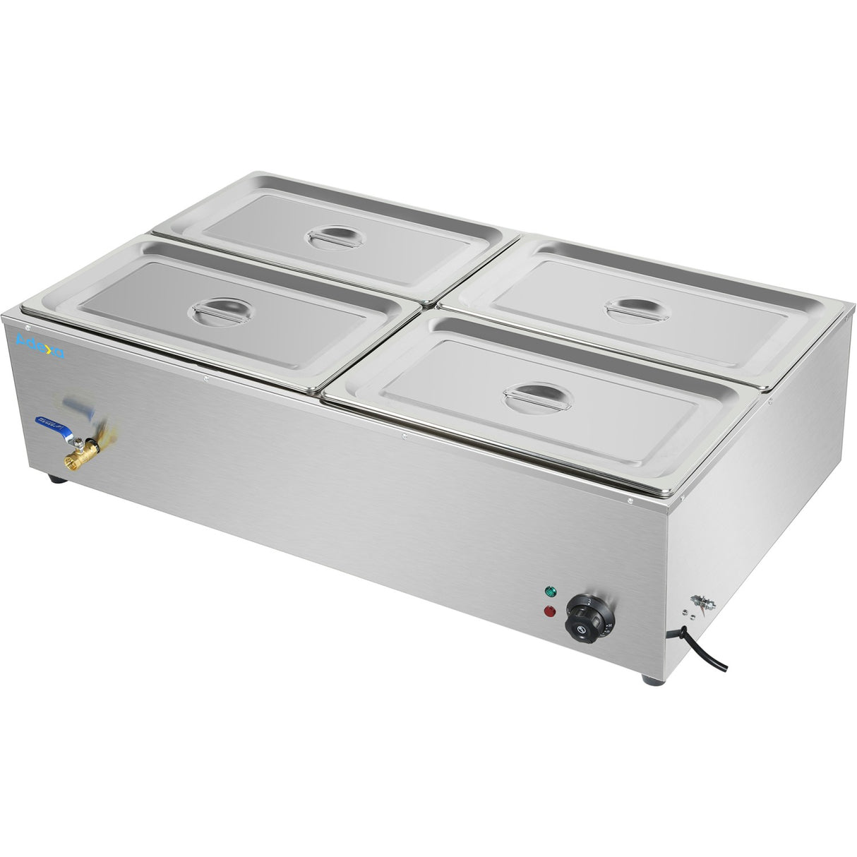 Commercial Xl Bain Marie With Drain Tap 4x Gn1/1 1100x700x280mm | Hb4 Xl