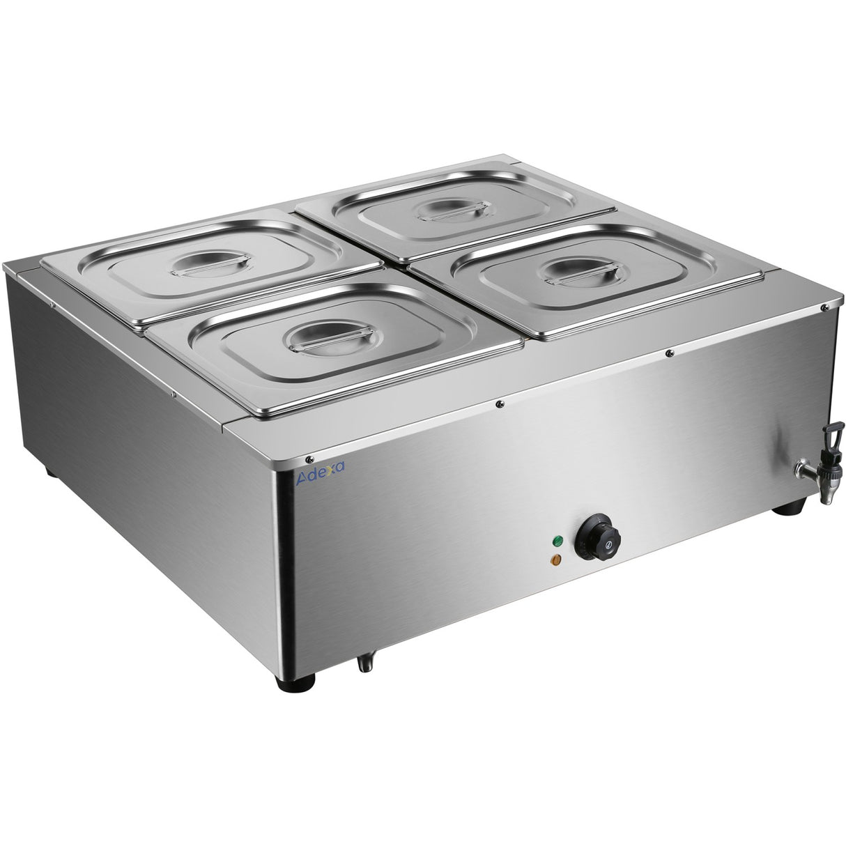 Commercial Electric Bain Marie 4x Gn1/2 3000 W Countertop 750x750x275mm | Hb750