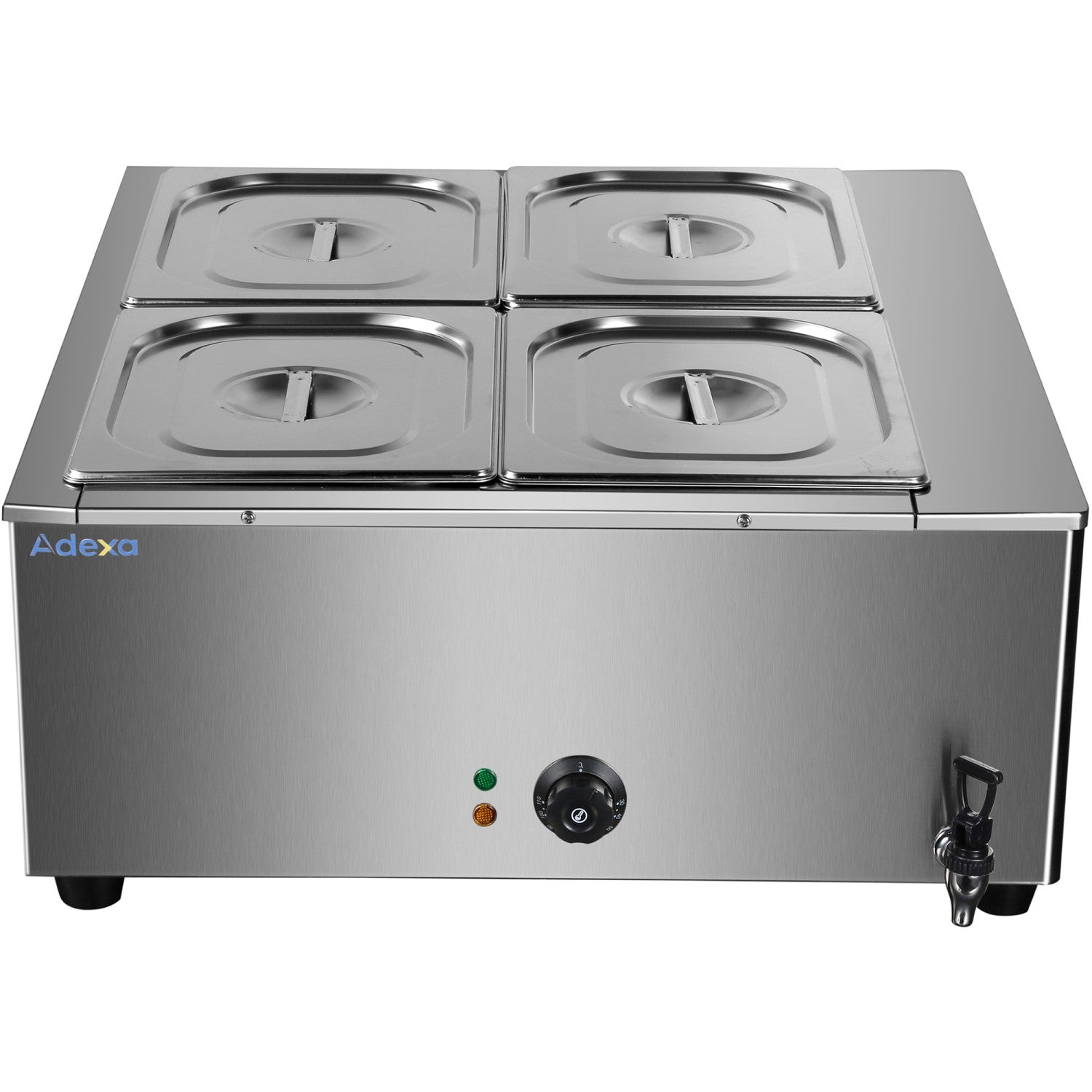 Commercial Electric Bain Marie 4x Gn1/2 3000 W Countertop 750x750x275mm | Hb750