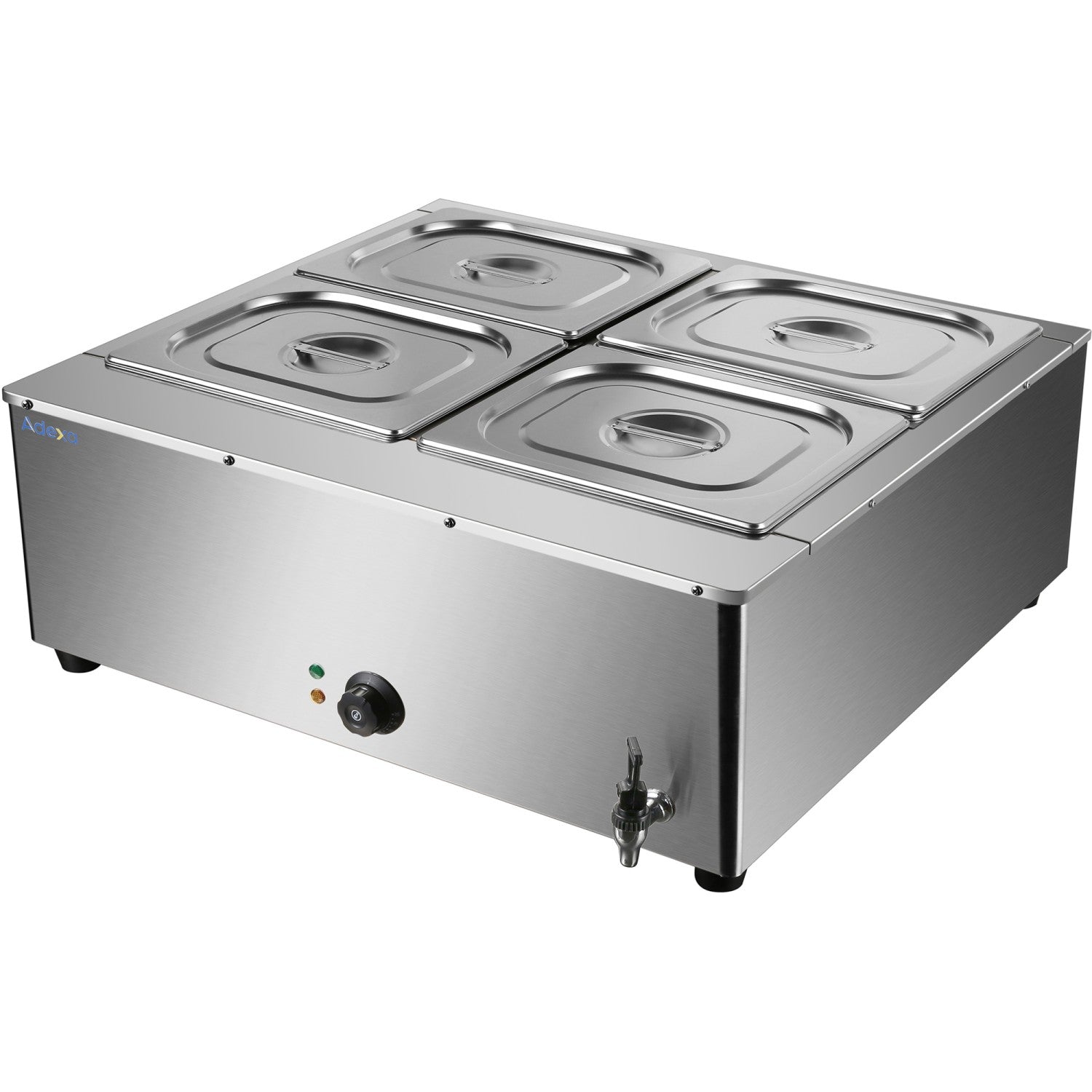 Commercial Electric Bain Marie 4x Gn1/2 3000 W Countertop 750x750x275mm | Hb750