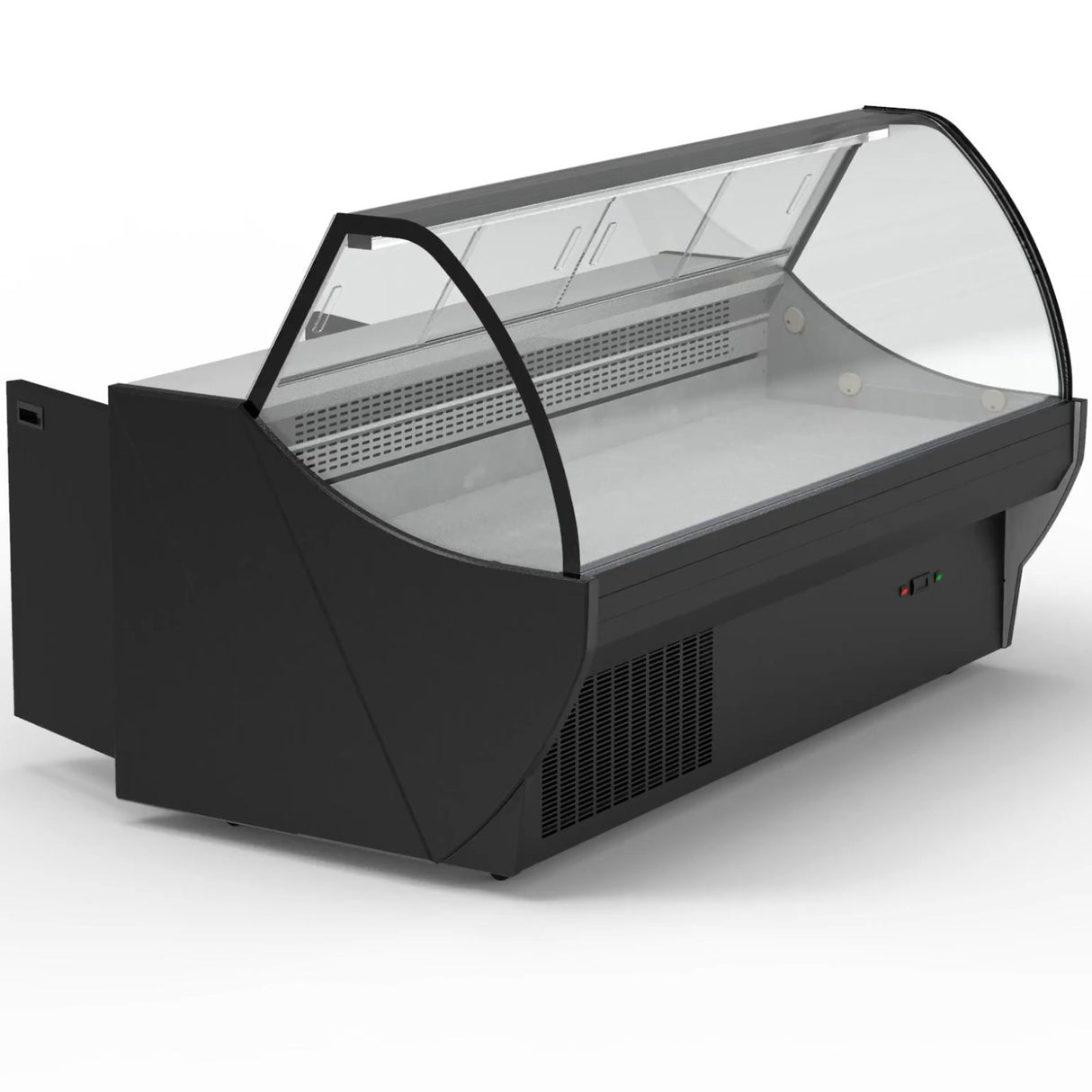 Serve Over Deli Counter Curved Glass Front Width 1520mm Black | Hc84 V1052