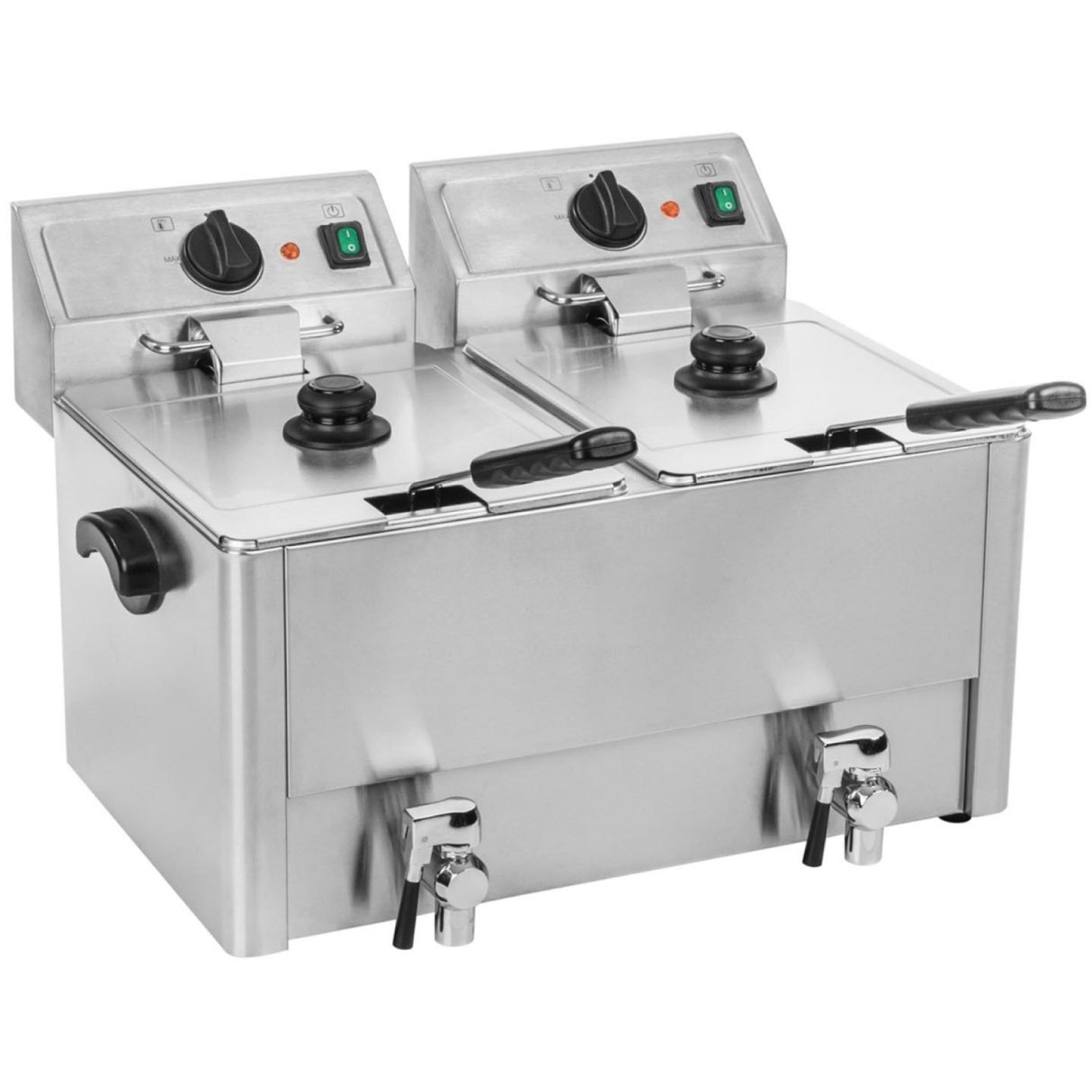 Commercial Deep Fat Fryer 8+8 Litres 6.5k W Countertop | Hdf88