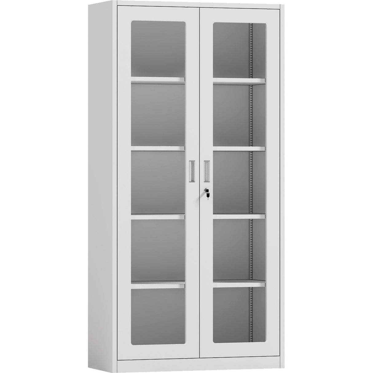 Professional Filing Cabinet With Glass Door 900x390x1800mm White | Hdwb02