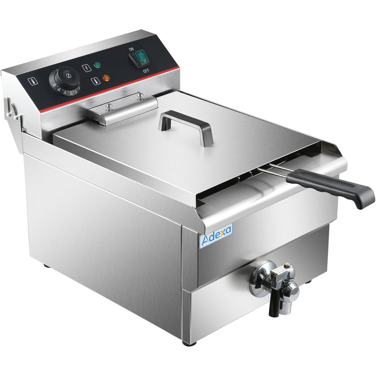 Commercial Fryer Single Electric 13 Litre 3k W Countertop Drainage Tap | Hef131 V