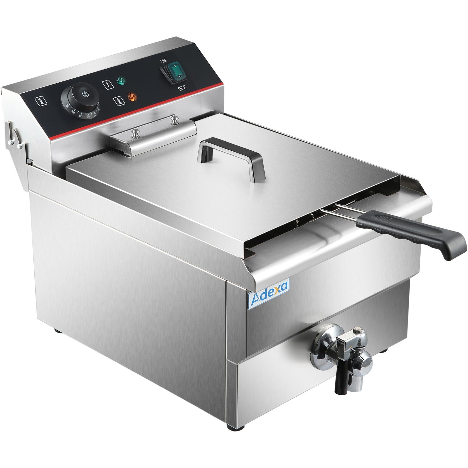 Commercial Fryer Single Electric 13 Litre 3k W Countertop Drainage Tap | Hef131 V