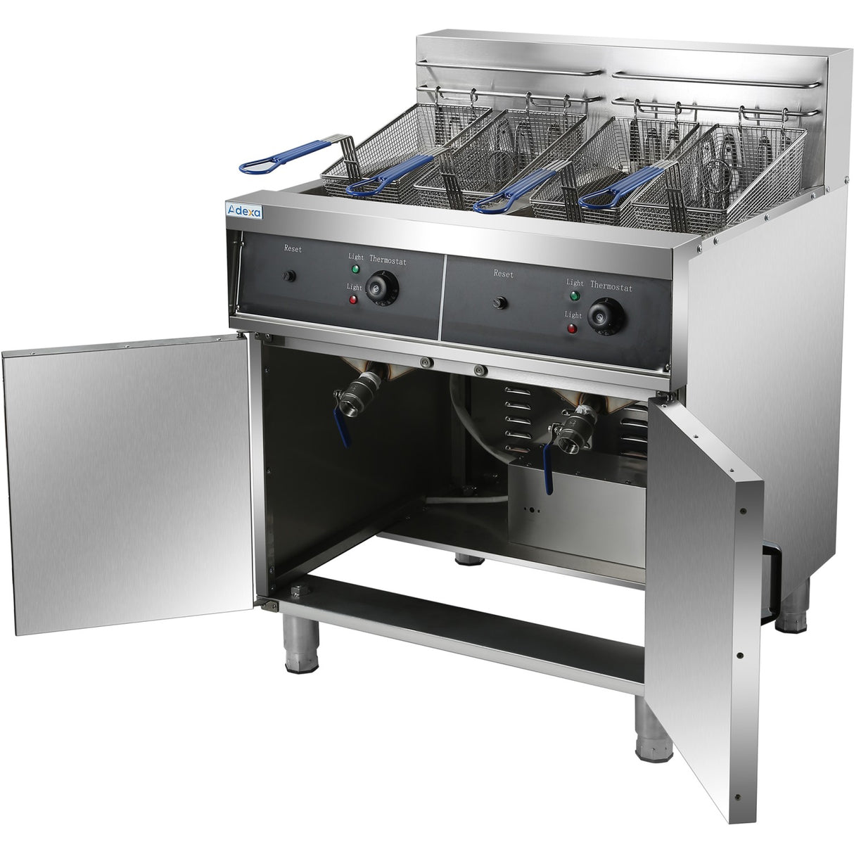 Commercial Fryer Double Electric 2x30 Litre 20k W Free Standing | Hef262