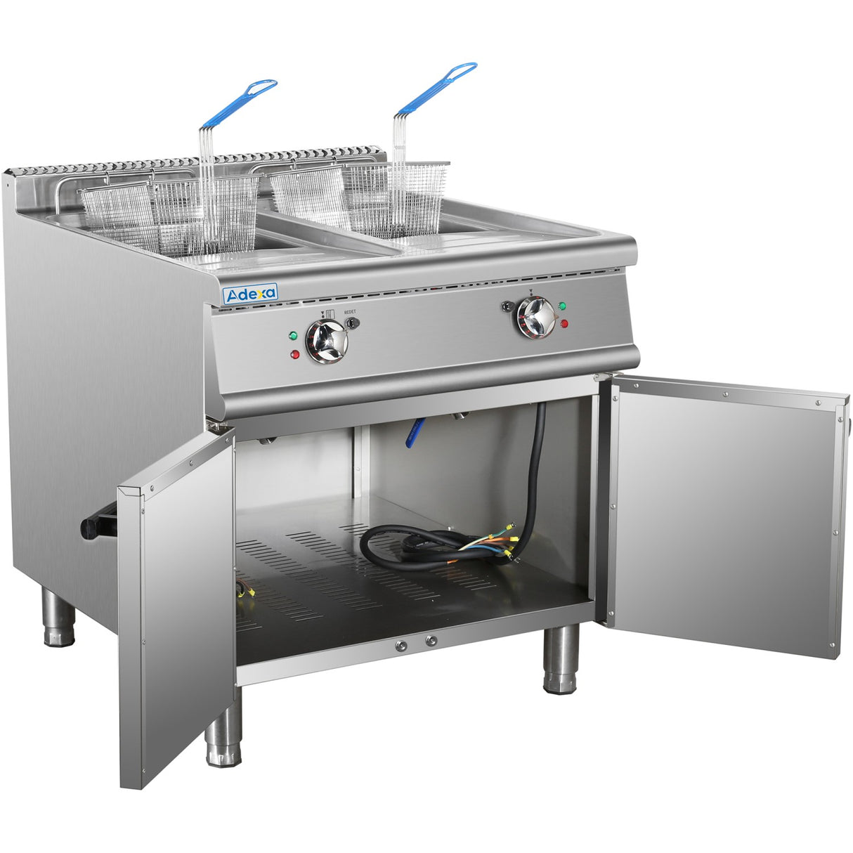 Commercial Fryer Twin Tank Electric 46 Litre 24k W Freestanding | Hef708