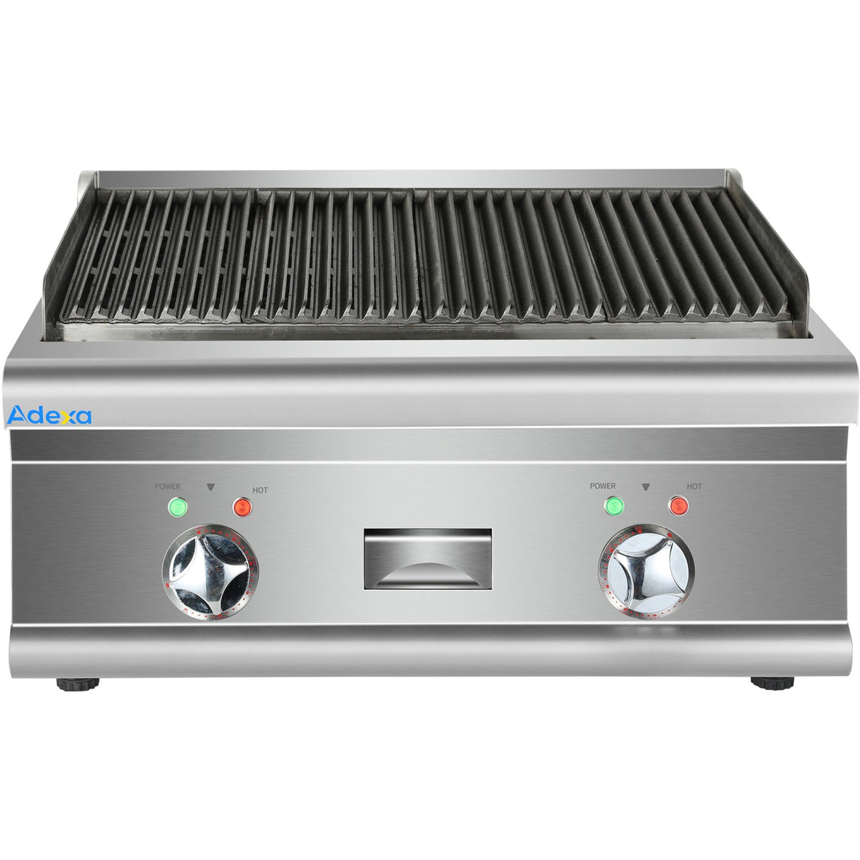 Commercial Electric Lava Rock Grill 2 Zones 4.8k W Countertop | Hel607
