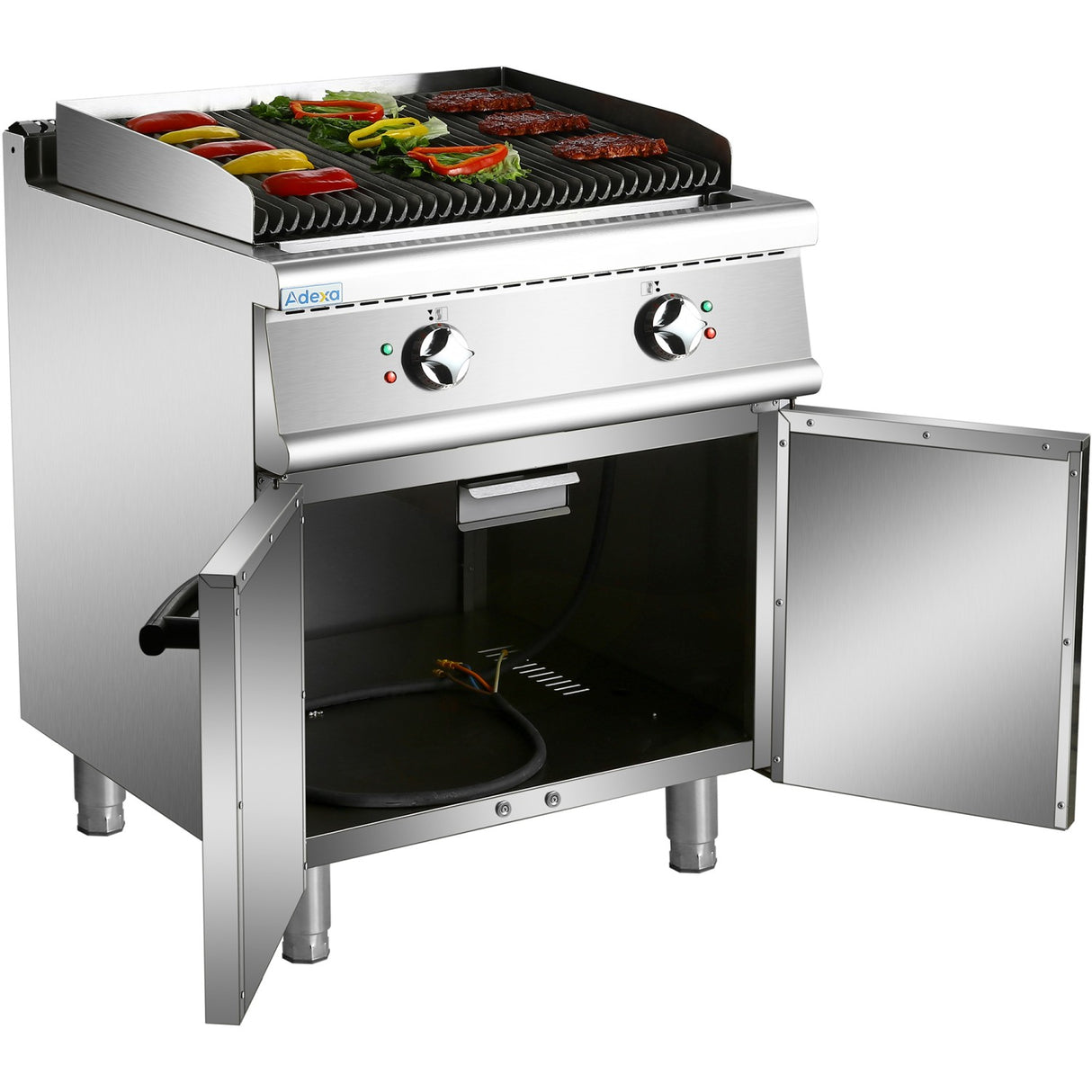 Professional Electric Lava Rock Grill With Cabinet Base 9k W 700mm Depth | Hel707 A