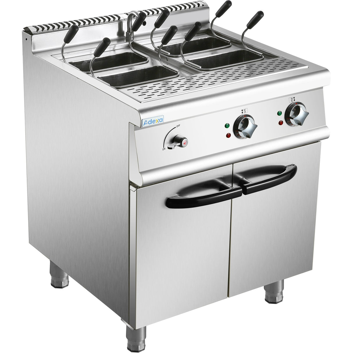 Professional Pasta Cooker 30 Litres Electric 12k W Floor Standing With Cabinet Base 700mm Depth | Hen715 A