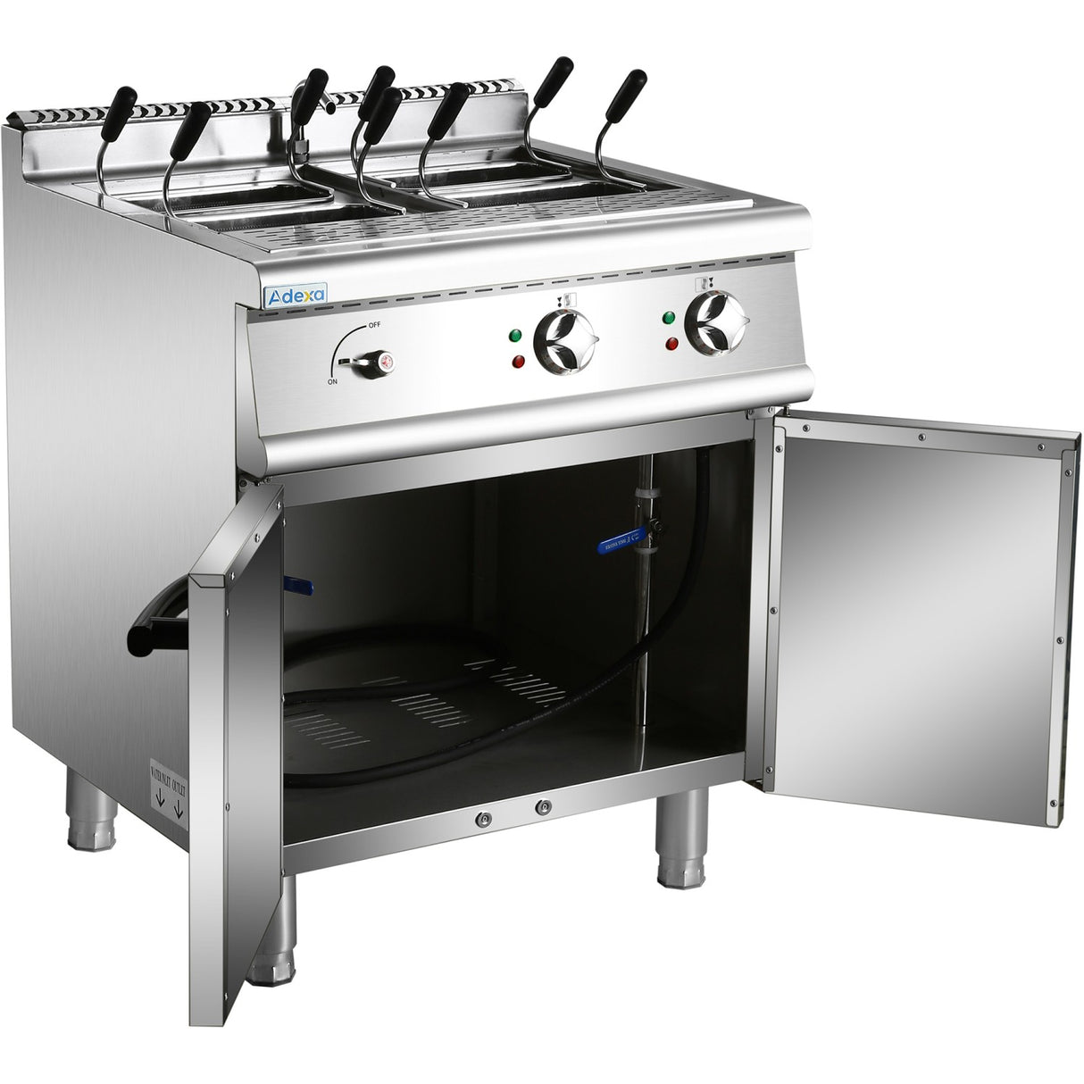 Professional Pasta Cooker 30 Litres Electric 12k W Floor Standing With Cabinet Base 700mm Depth | Hen715 A