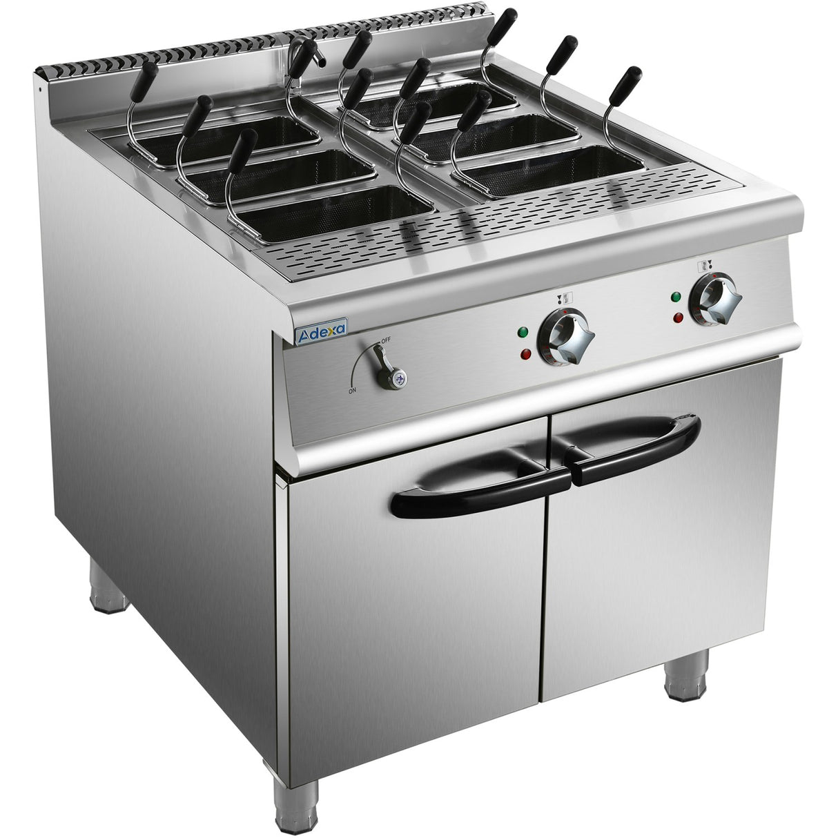 Professional Pasta Cooker 40 Litres Electric 18k W Floor Standing With Cabinet Base 900mm Depth | Hen915 A