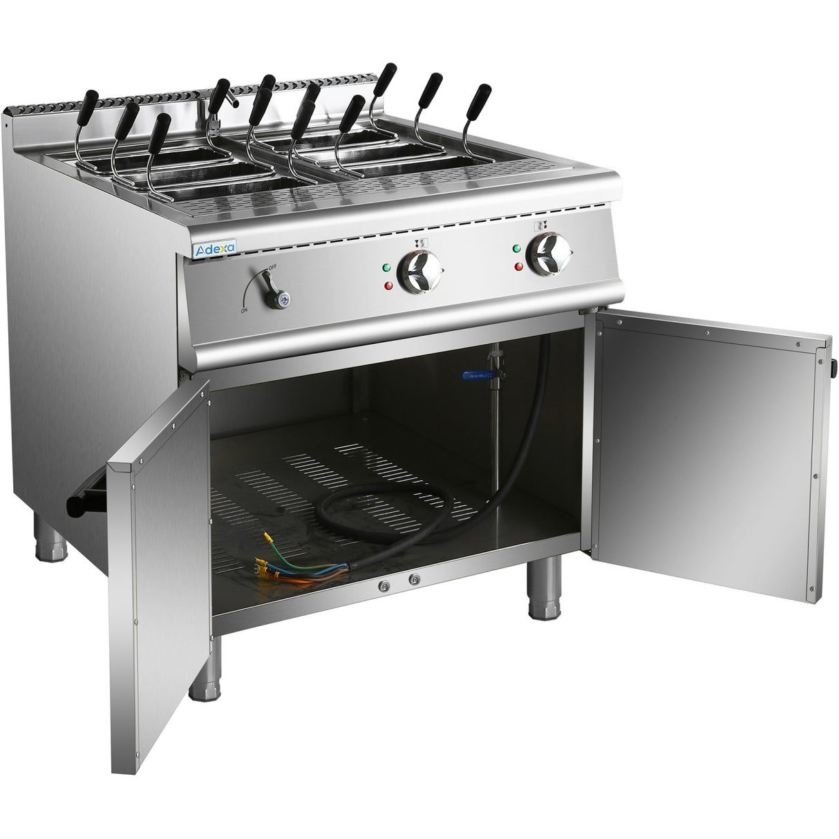 Professional Pasta Cooker 40 Litres Electric 18k W Floor Standing With Cabinet Base 900mm Depth | Hen915 A