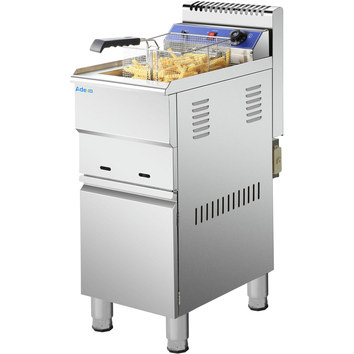 Professional Single Basket Free Standing Gas Fryer Single Tank 18 Litres| Hgf181 C