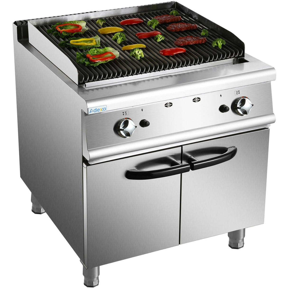 Professional Gas Lava Rock Grill With Cabinet Base 14.4k W 700mm Depth | Hgl707