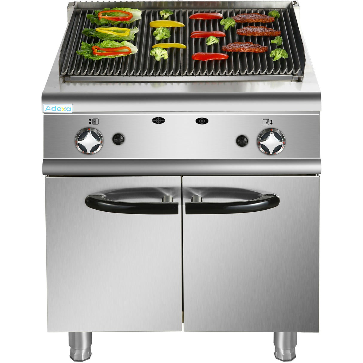 Professional Gas Lava Rock Grill With Cabinet Base 14.4k W 700mm Depth | Hgl707