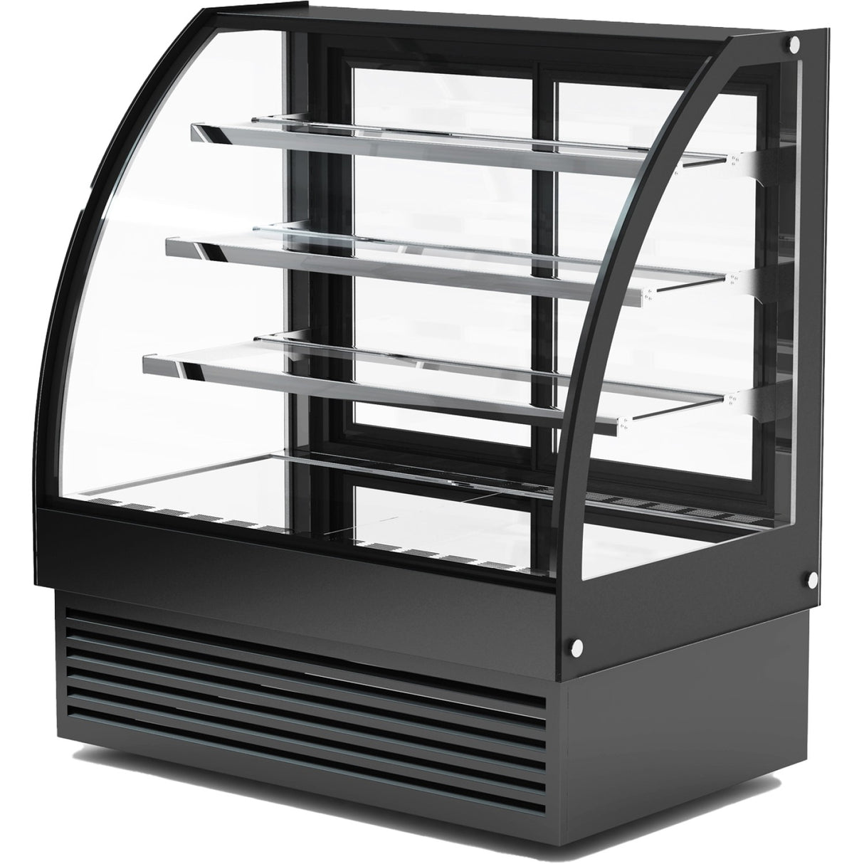 Display Merchandiser Fridge Curved Front 290 Litres 3 Shelves Black | Hl900 S3 Black