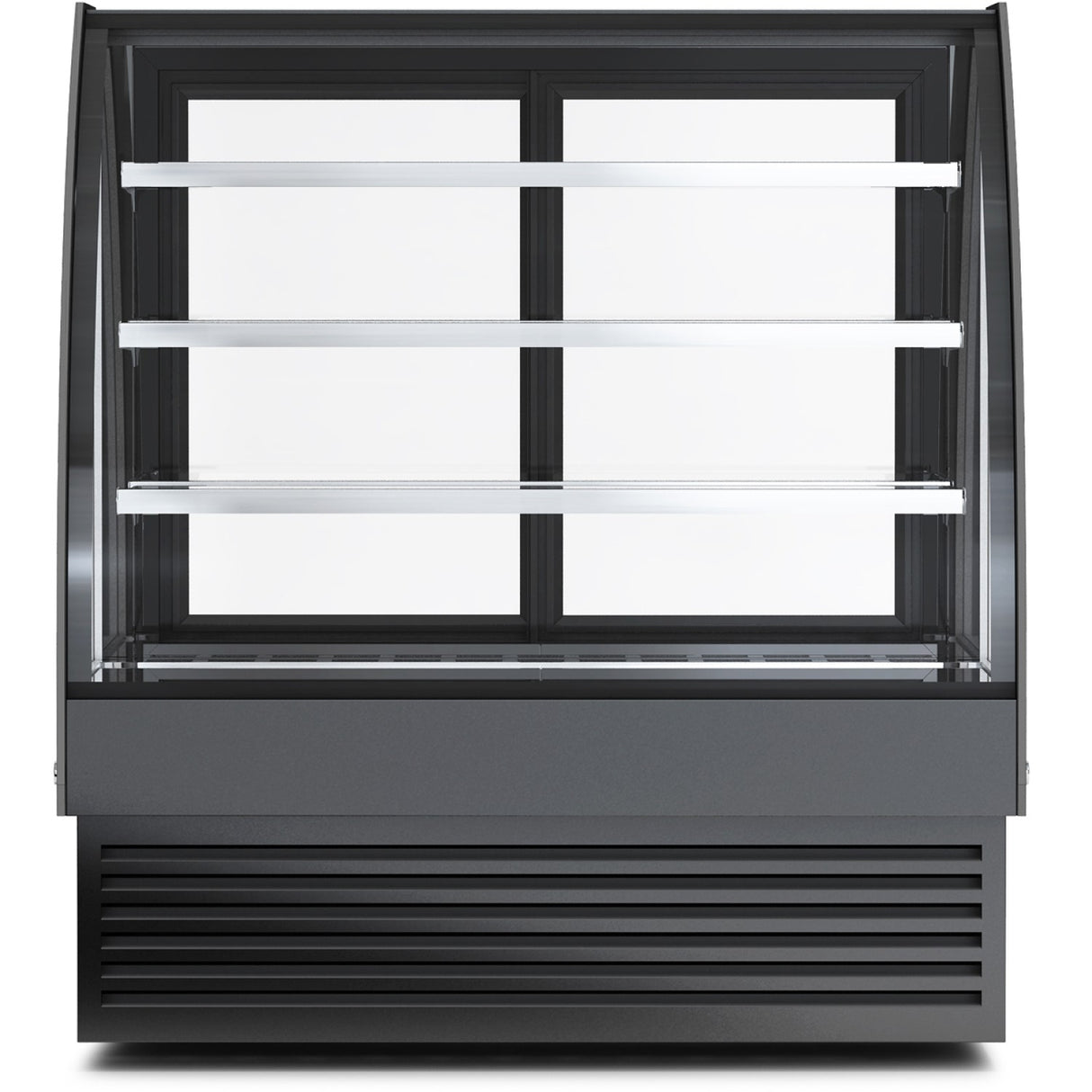 Display Merchandiser Fridge Curved Front 400 Litres 3 Shelves Black | Hl1200 S3 Black