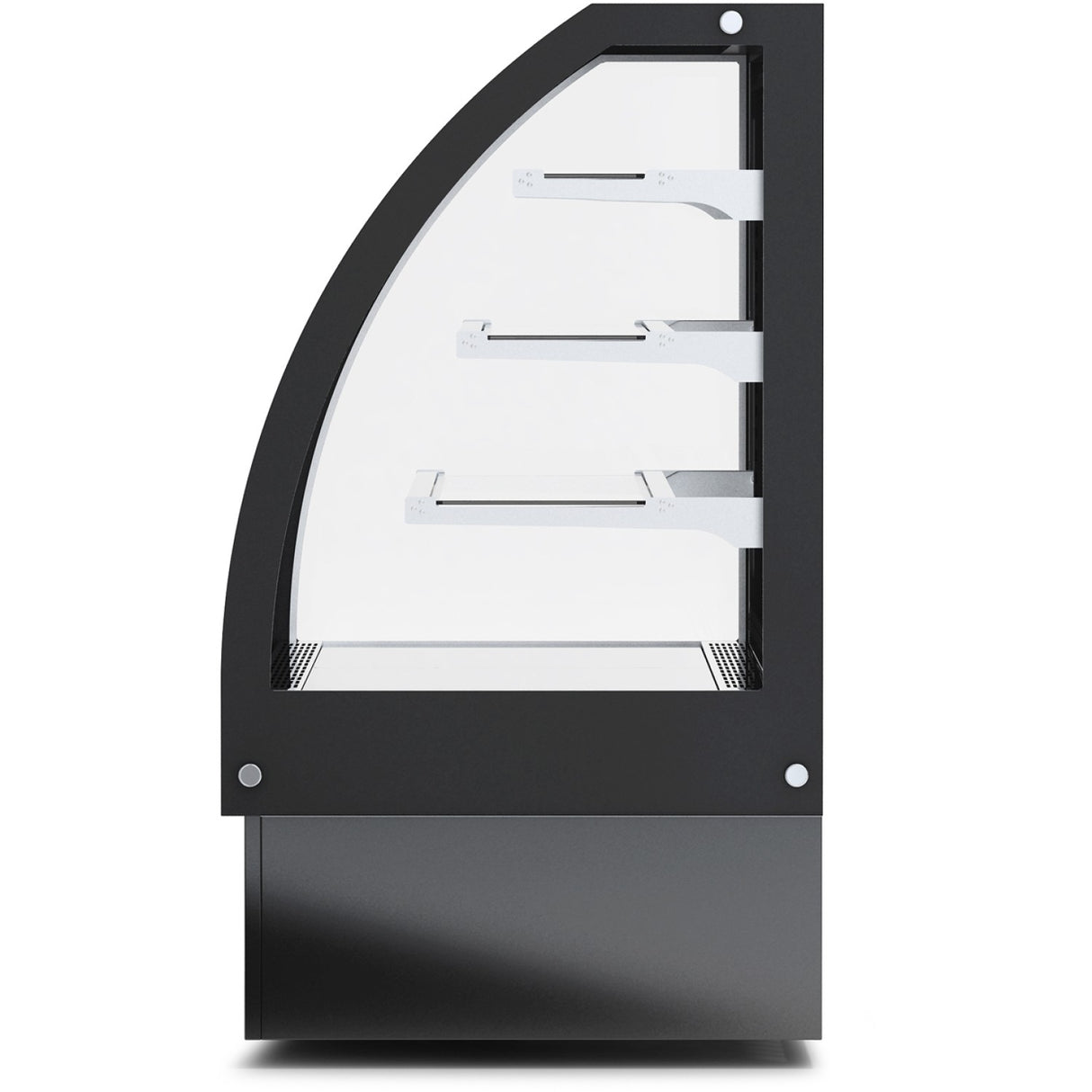 Display Merchandiser Fridge Curved Front 500 Litres 3 Shelves Black | Hl1500 S3 Black